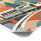 抽象芸術アートの壁のよくはしゃぐポスター列車の旅 ポスター (角)