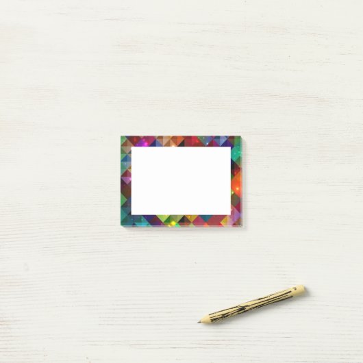 抽象芸術アートの投稿に関する注意 ポストイット (デスク上)