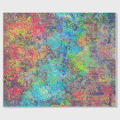 抽象芸術アートの折り返しまたは切り離し紙 ラッピングペーパー (フラット)