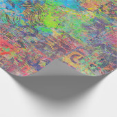 抽象芸術アートの折り返しまたは切り離し紙 ラッピングペーパー (角)