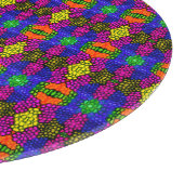 抽象芸術アートの明るいパターン カッティングボード (角)