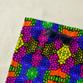 抽象芸術アートの明るいパターン ビーチタオル (インサイチュ)