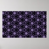 抽象芸術アートの目とダイヤモンドの水彩模様 ポスター (正面)