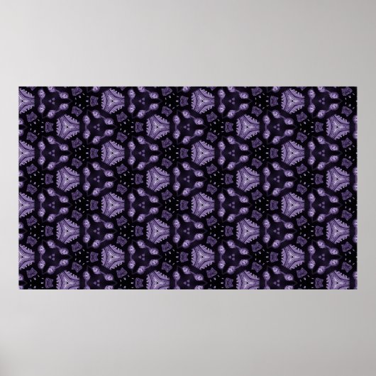 抽象芸術アートの目とダイヤモンドの水彩模様 ポスター (正面)