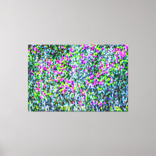 抽象芸術アートの紫のライラックと噴水 キャンバスプリント