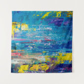 抽象芸術アートの背景キャンバスに油絵。C タペストリー (正面(横))