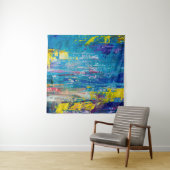 抽象芸術アートの背景キャンバスに油絵。C タペストリー (インサイチュ(横))