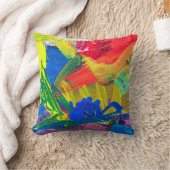 抽象芸術アートの背景手絵を描の背景。  クッション (ブランケット)