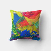 抽象芸術アートの背景手絵を描の背景。  クッション (裏面)