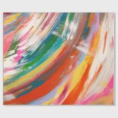 抽象芸術アートの背景油絵を描のブラシストロークo ラッピングペーパー (フラット)