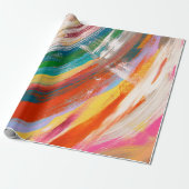 抽象芸術アートの背景油絵を描のブラシストロークo ラッピングペーパー (アンロールド)