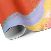 抽象芸術アートの背景油絵を描のブラシストロークo ラッピングペーパー (ロールコーナー)