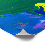 抽象芸術アートの背景。手色彩の鮮やかの背景。 ポスター (角)