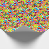 抽象芸術アートの花デザイン ラッピングペーパー (角)