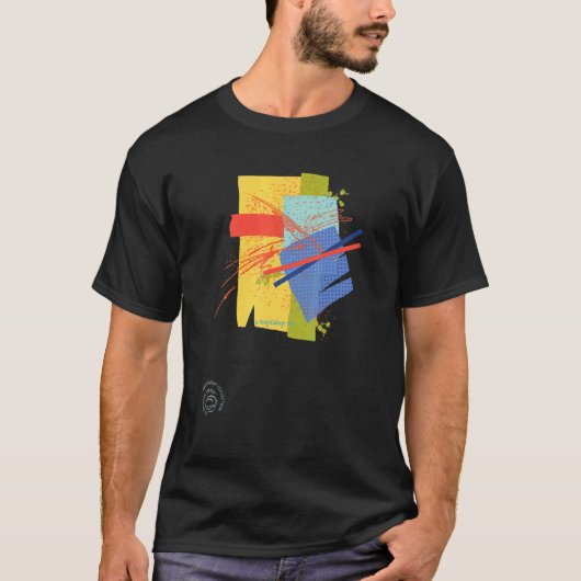 抽象芸術アートの落書きコンテンポラリーグラフィック Tシャツ (正面)