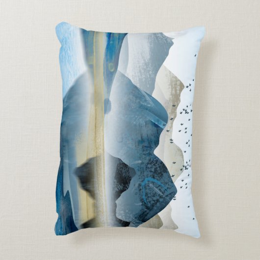 抽象芸術アートの装飾的背景山と アクセントクッション (裏面(縦))