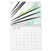 抽象芸術アートの黒い線のアーモダントワーク色 カレンダー (3月 2026)