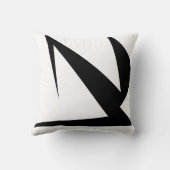 抽象芸術アートはっきりした白黒 クッション (裏面)