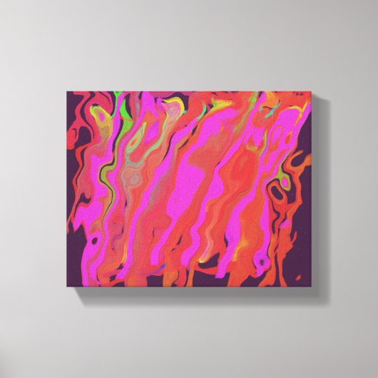 抽象芸術アートをキャンバスに紫、デジタルアート。 キャンバスプリント (正面)