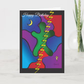 抽象芸術アートをテーマにした誕生日カード カード (正面)