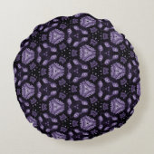 抽象芸術アートアイズとダイヤモンド水彩模様  ラウンドクッション (裏面)