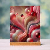 抽象芸術アートアクリルサイン（木製台付） アクリルサイン (ニュートラル)