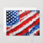 抽象芸術アートアメリカ国旗 ポストカード (正面/裏面)