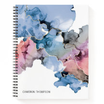 抽象芸術アートアルコールインクブルーピンクパーソナライズされた