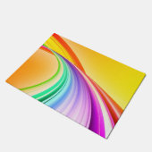 抽象芸術アートイエローオレンジ背景–10527 ドアマット (アングル)