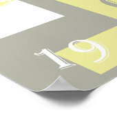 抽象芸術アートイエローグレーホワイトポスター ポスター (角)