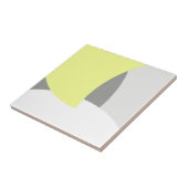 抽象芸術アートイエローグレーホワイト タイル (側面)