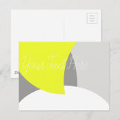 抽象芸術アートイエローグレーホワイト ポストカード (正面/裏面)