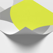 抽象芸術アートイエローホワイトグレーパターン ラッピングペーパー (角)