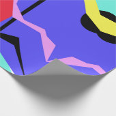 抽象芸術アートイエローホワイトグレーパターン ラッピングペーパー (角)