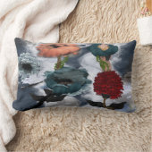 抽象芸術アートウォーターカラーフローラ ランバークッション (ブランケット)