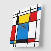 抽象芸術アートウォールデコークロック スクエア壁時計 (傾斜)