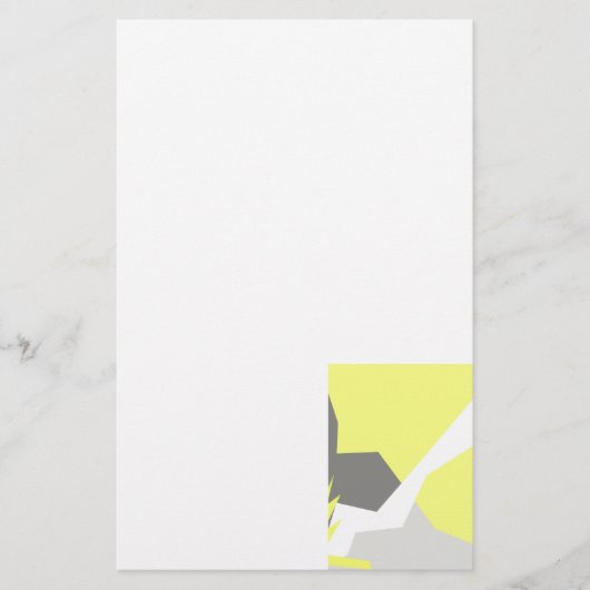 抽象芸術アートエナジーイエローグレイ 便箋 (正面)