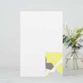 抽象芸術アートエナジーイエローグレイ 便箋 (スタンド正面)