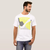 抽象芸術アートエナジーイエローグレイ Tシャツ (正面フル)