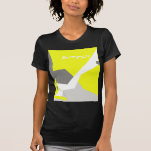 抽象芸術アートエナジーイエローグレイ Tシャツ