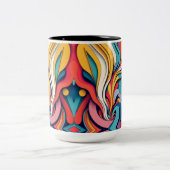 抽象芸術アートオンコーヒーツートーンマグカップ ツートーンマグカップ (中央)