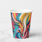 抽象芸術アートオンコーヒーツートーンマグカップ 紙コップ (裏面)