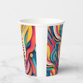 抽象芸術アートオンコーヒーツートーンマグカップ 紙コップ (右)