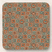 抽象芸術アートオールドクロスパッチ コースター (正面)