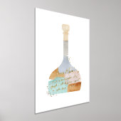 抽象芸術アートカスタムの水彩ボトル 箔ポスター (レイダウン)