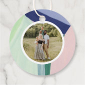 抽象芸術アートカスタムフォトクリスマスホリデーギフト フェイバータグ (裏面)