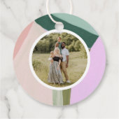 抽象芸術アートカスタムフォトクリスマスホリデーギフト フェイバータグ (裏面)