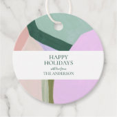 抽象芸術アートカスタムフォトクリスマスホリデーギフト フェイバータグ (正面)