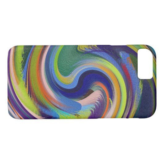 抽象芸術アートカラフルのバ絵を描ックバック#18 Case-Mate iPhoneケース (裏面(横))