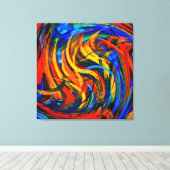 抽象芸術アートカラフルのバ絵を描ックバック#21 キャンバスプリント (インサイチュ (ウッドフロア))